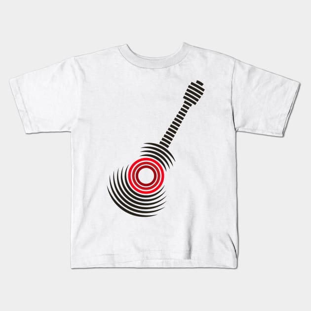 Guitar artwork Kids T-Shirt by SASTRAVILA